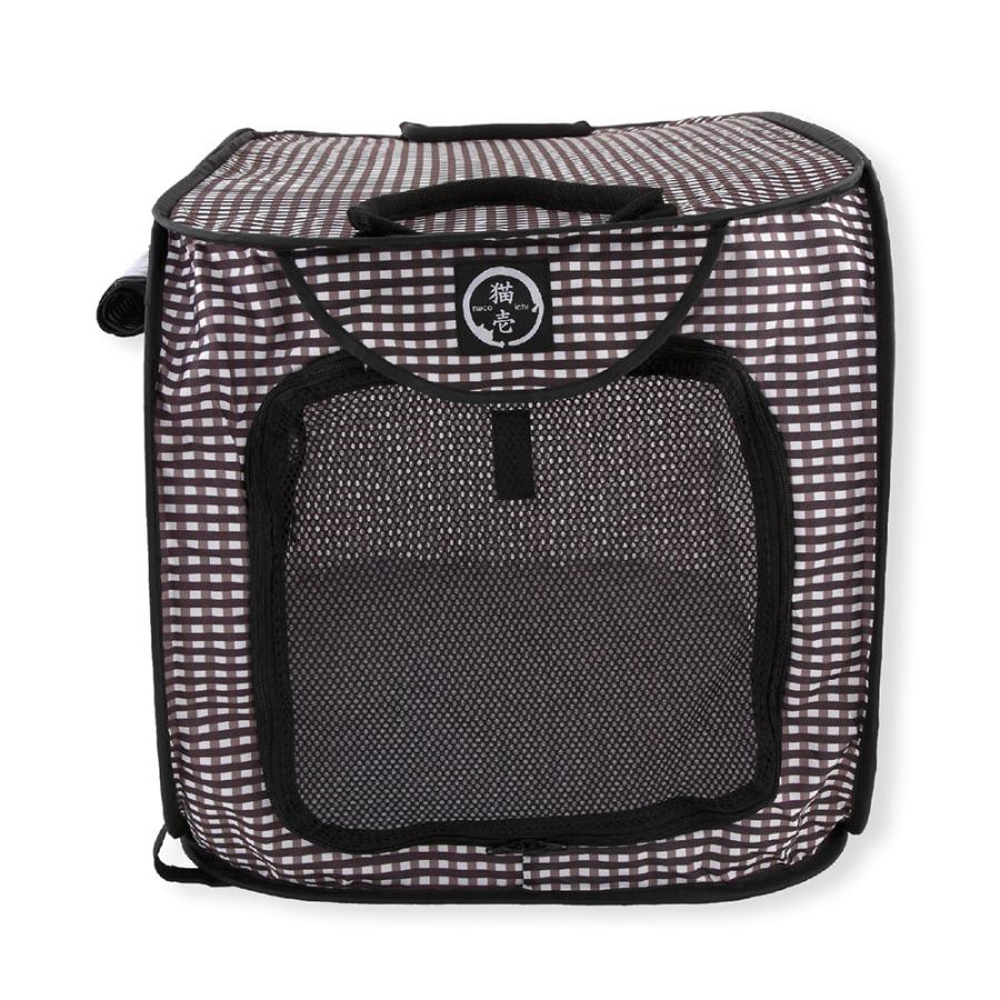 猫壱　ポータブル　ケージ　黒　折りたたみ　犬　猫　防災　お一人様３点限り | 猫壱 | 04