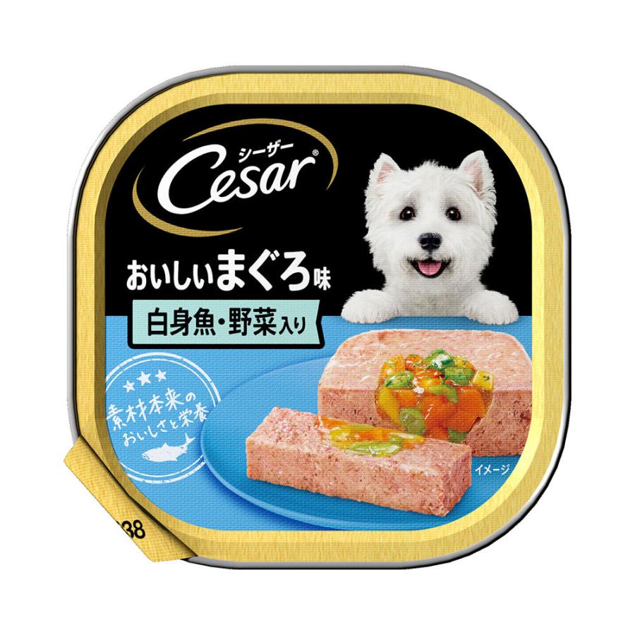 シーザー おいしいまぐろ味 白身魚 野菜入り １００ｇ ドッグフード