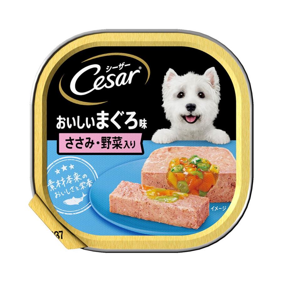 シーザー　おいしいまぐろ味　ささみ・野菜入り　１００ｇ×８個　ドッグフード　シーザー | シーザー