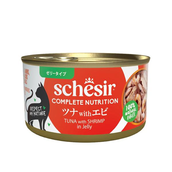 シシア（Schesir） キャット ツナwithエビ 85g 猫 缶詰
