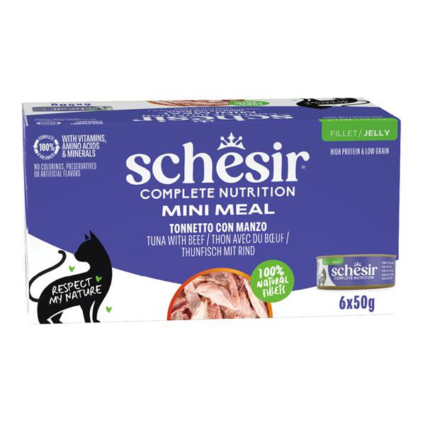 シシア（Schesir） キャット ツナwithビーフ 6P（50g×6缶
