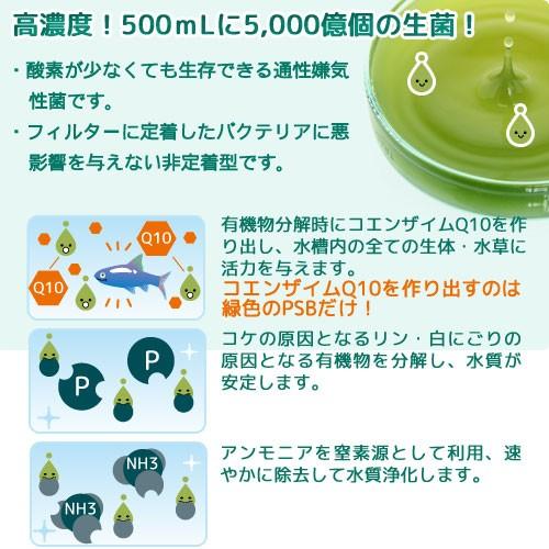 Ｑ１０白濁除去（＋カルキ抜き）＋バクテリア＋ミネラル　淡水用　５００ｍＬ×各１本｜chanet｜02