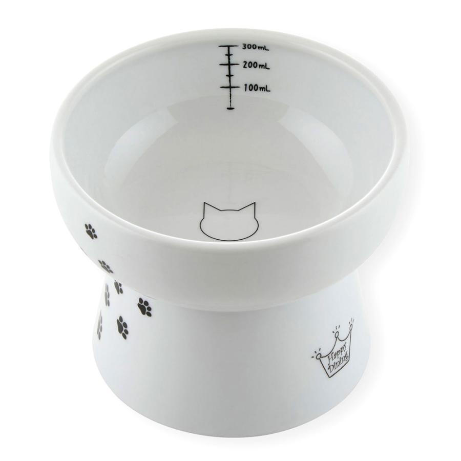 食器　猫壱　ハッピーダイニング　猫用　脚付ウォーターボウル　ハイタイプ　猫柄 | 猫壱