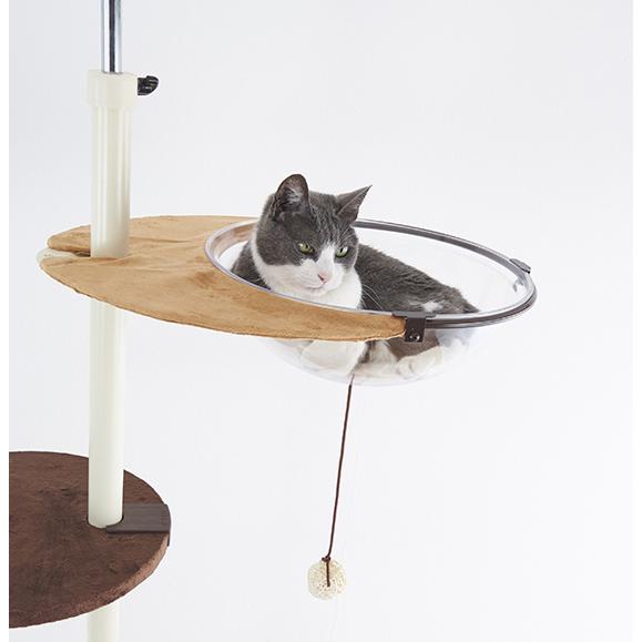 ボンビアルコン キャットポール用 クリアハンガー 透明ボウル