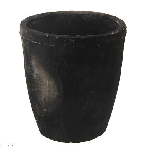 アンティークポット　直径２１×２３ｃｍ　黒　モスポット　モスなし　トール　バラ　オリーブ　鉢