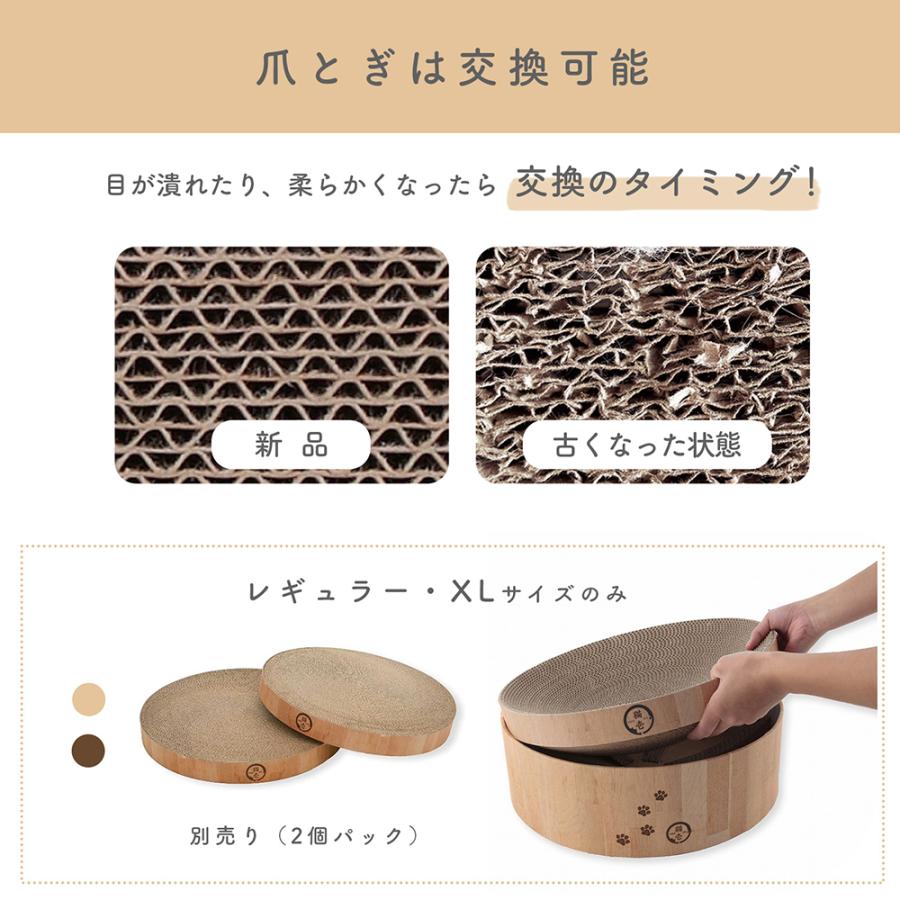 猫壱（necoichi） 猫用 爪とぎ バリバリボウル 交換用つめとぎ 2個
