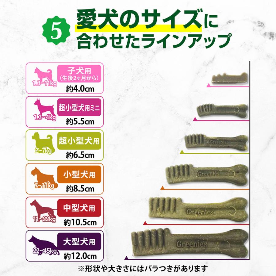 グリニーズ　プラス　成犬用　超小型犬用　ミニ　１．３〜４ｋｇ　９０本　（３０×３袋）　正規品　デンタル　オーラルケア　おやつ | グリニーズ プラス | 05