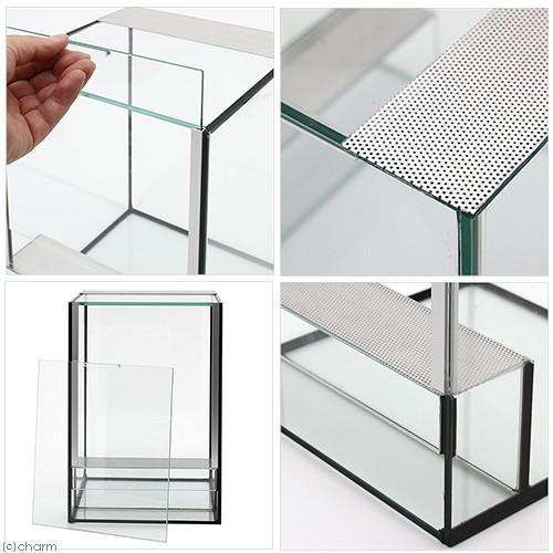 Ｐａｌｕｄａ−Ｍｉｎｉ　パルダ　ミニ　２０×２０×３０ｃｍ　板厚５ｍｍ　ブラックシリコン　ガラス水槽　お一人様５点限り | プレココーポレーション | 01