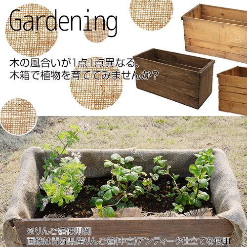 1点もの！りんご木箱キャスター付きインダストリアルシャビー系インテリア