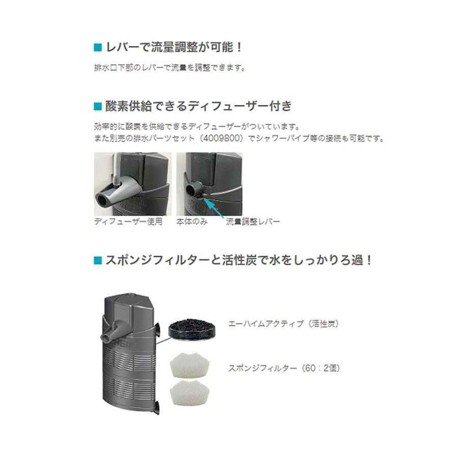 EHEIM（エーハイム） アクア 60 水中フィルター ディフューザー付き