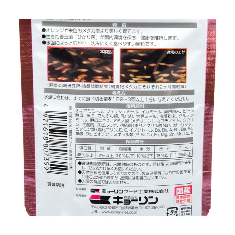 キョーリン　メダカのエサ　ハイパー色揚　２０ｇ　メダカの餌　色揚げ　お一人様５０点限り｜chanet｜03