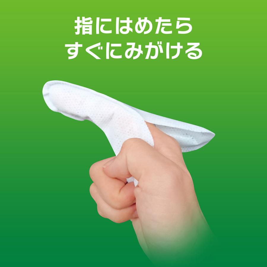 ライオン　ＰＥＴＫＩＳＳ　指サック歯みがきシート　アップルの香り　１２枚　歯磨き | LION（ペット） | 01