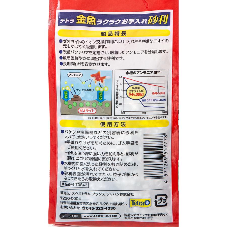 テトラ 金魚 ラクラクお手入れ砂利 ７色ミックス 汚れ防止 １ｋｇ ゼオライト配合 苔防止 最高の品質