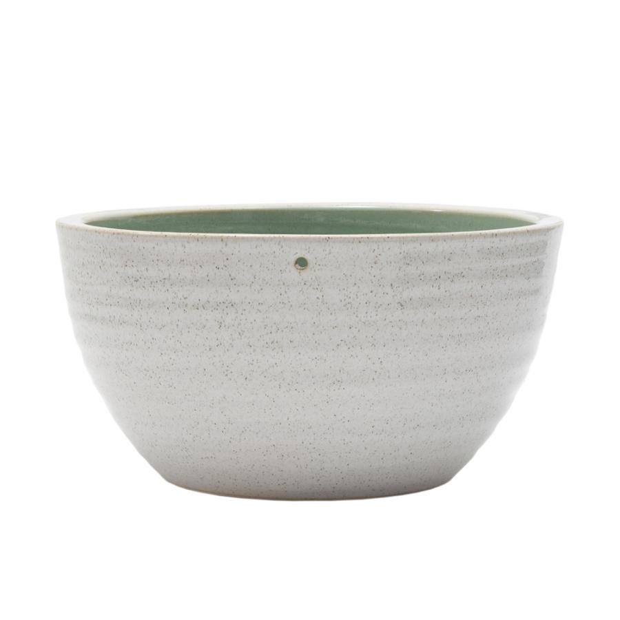 信楽焼 めだか鉢 白ボール 10号 睡蓮鉢 信楽焼 10号藍の色水鉢