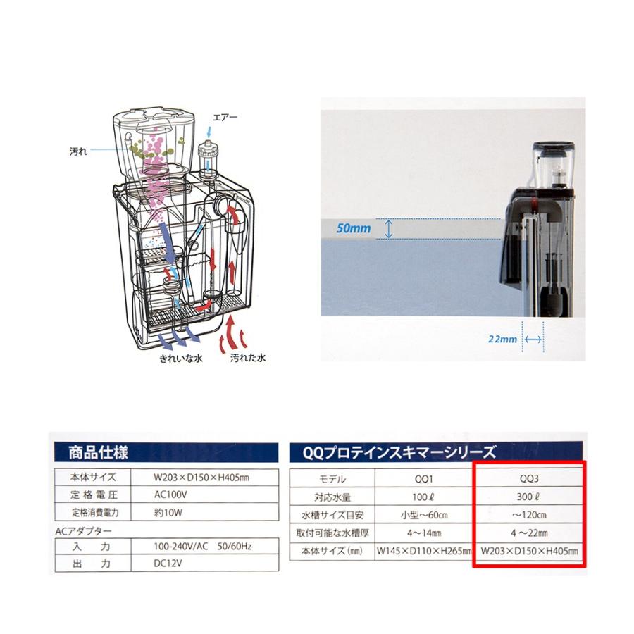ゼンスイ 外掛式プロテインスキマー エターナルナノスキマー QQ3