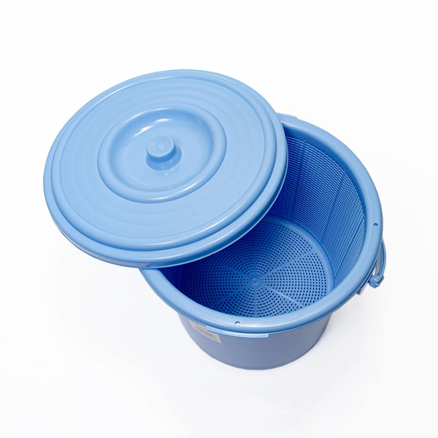 こんとろら 万能バケツブルー フタ・ザル付 ポリバケツ 水換え メンテナンス