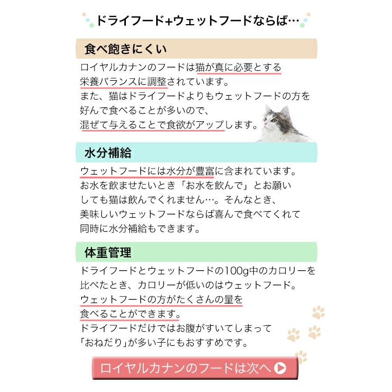 ロイヤルカナン　猫　味わい・食感にこだわる成猫用セット　ぷるんとゼリー　パウチ１２袋＋ドライフード　４００ｇ　ジップ無し｜chanet｜03