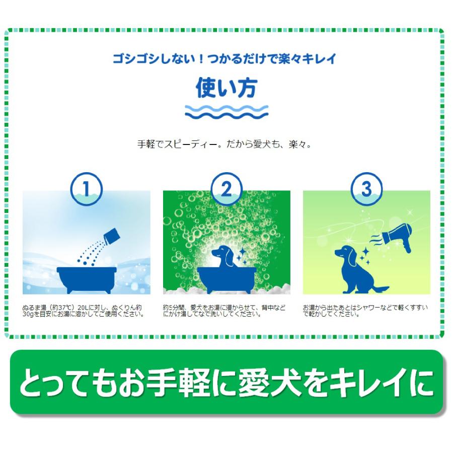 愛犬用　炭酸入浴剤ぬくりん　森林の香り　３００ｇ｜chanet｜03