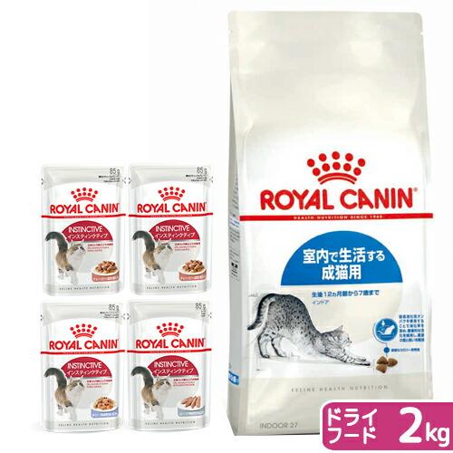  CANIN ドライ・ウェットフードセット 2kg + 85g×48袋 ロイヤルカナン（ROYAL CANIN） 猫 室内猫用ドライウェットセット