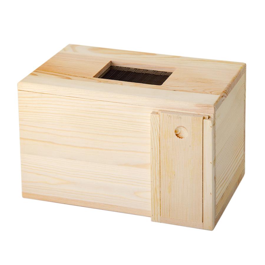 NPF エクセル ひな鳥用飼育箱 巣、巣箱 aleawol 29X15CM 巣箱 大 鳥の巣箱 鳥の繁殖箱 横式 天然木材 インコ オウム巣箱 孵化 繁殖 セキセイインコ交配箱 右に開く-L