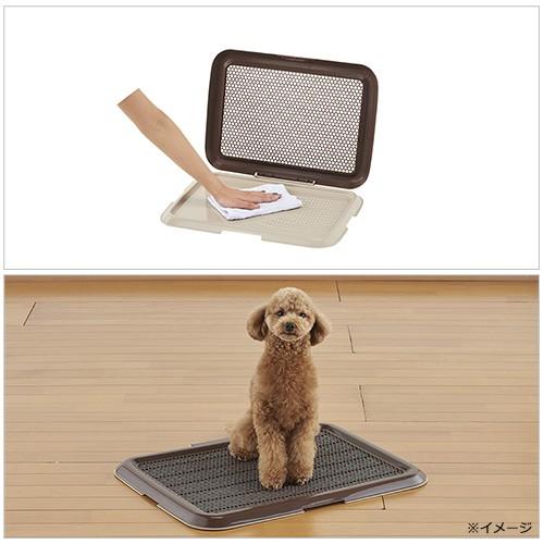 ボンビアルコン 薄型しつけるトレー M ブラウン 犬 トイレ : チャーム