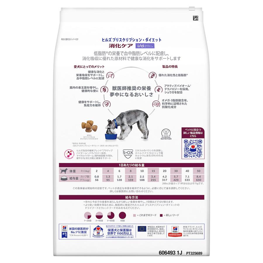 ヒルズ　プリスクリプション　ダイエット　犬用　ｉ／ｄ　ローファット　３ｋｇ　消化ケア　特別療法食　ドライフード　犬　療法食_3