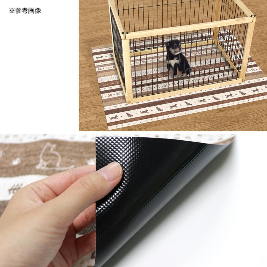 明和グラビア ペット用防滑・消臭・防水マット ギャベ ブラウン 90