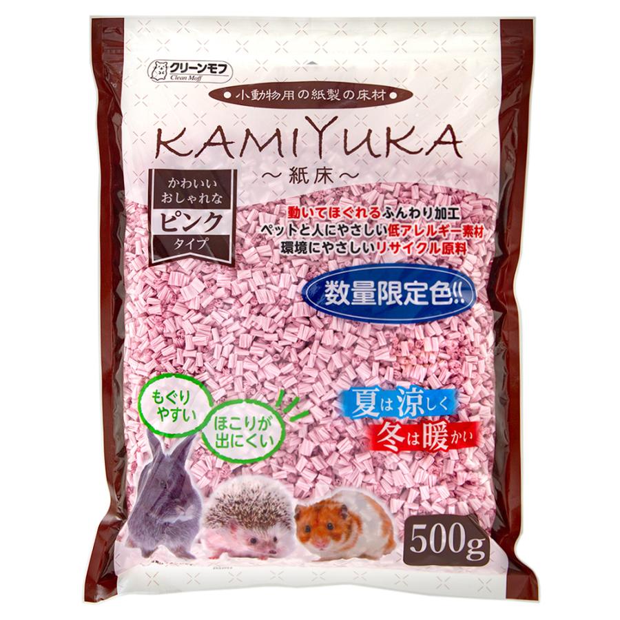 シーズイシハラ　クリーンモフ　小動物用床材　ＫＡＭＩＹＵＫＡ　ピンク　５００ｇ｜chanet