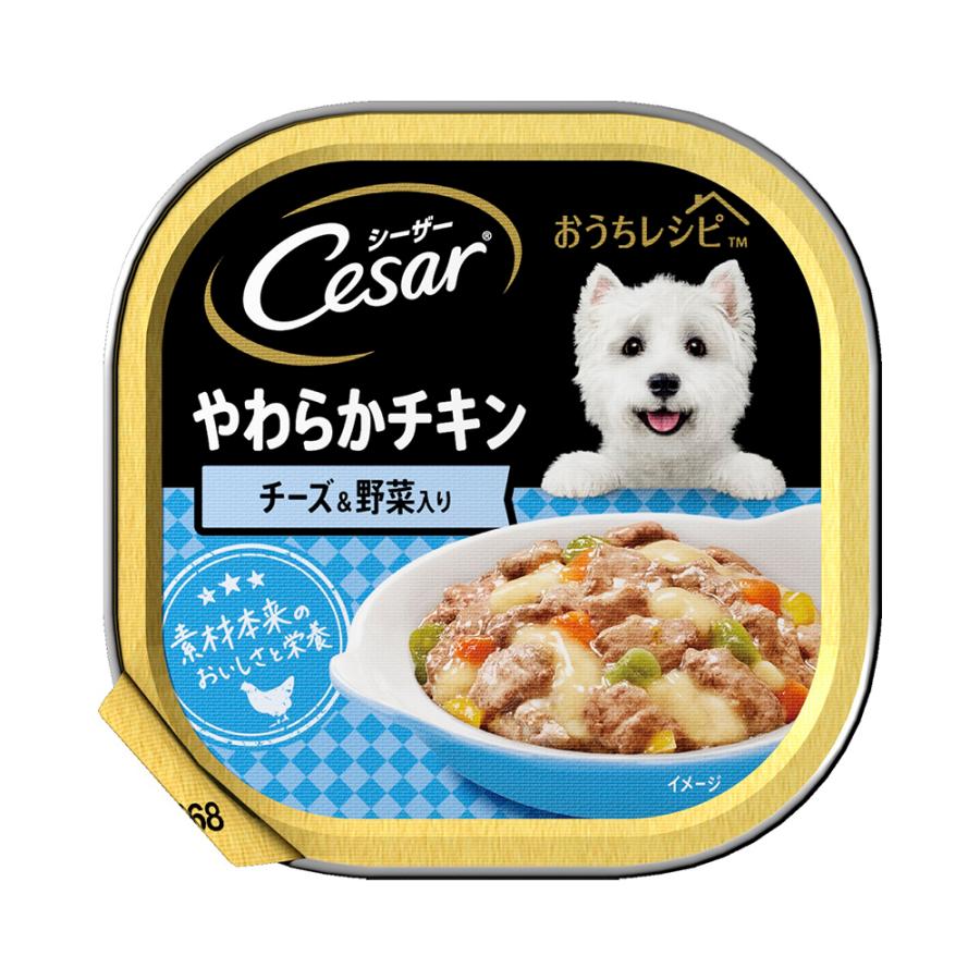 シーザー　おうちレシピ　やわらかチキン　チーズ＆野菜入り　１００ｇ　ドッグフード | シーザー