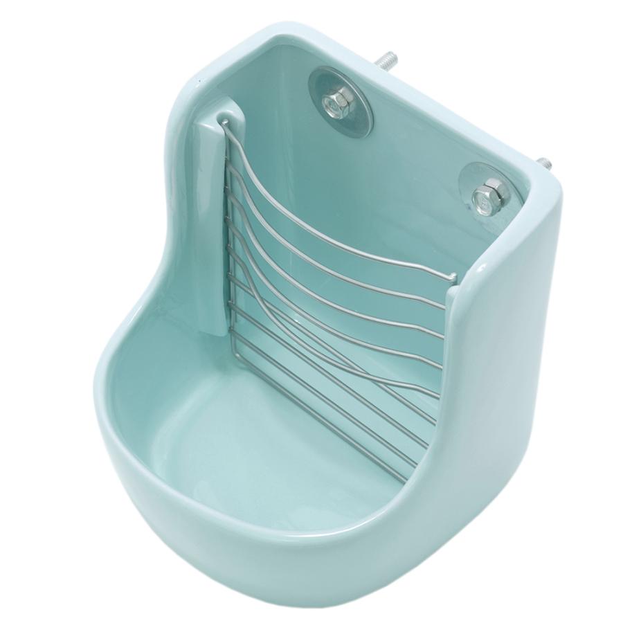 fuu 陶器 チモシーポッド ブルー 食器 牧草入れ フィーダー うさぎ