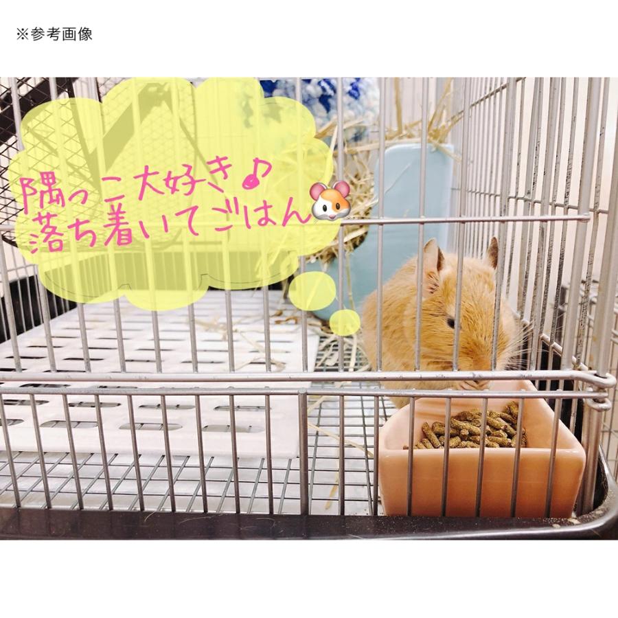 fuu 陶器 小動物のエサ入れ コーナー用 ピンク チンチラ デグー