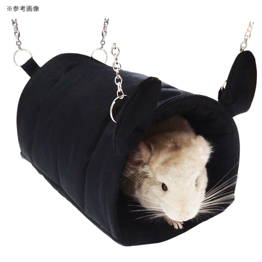 レインボー トンネルハンモック ブラック 耳付き チンチラ ベッド