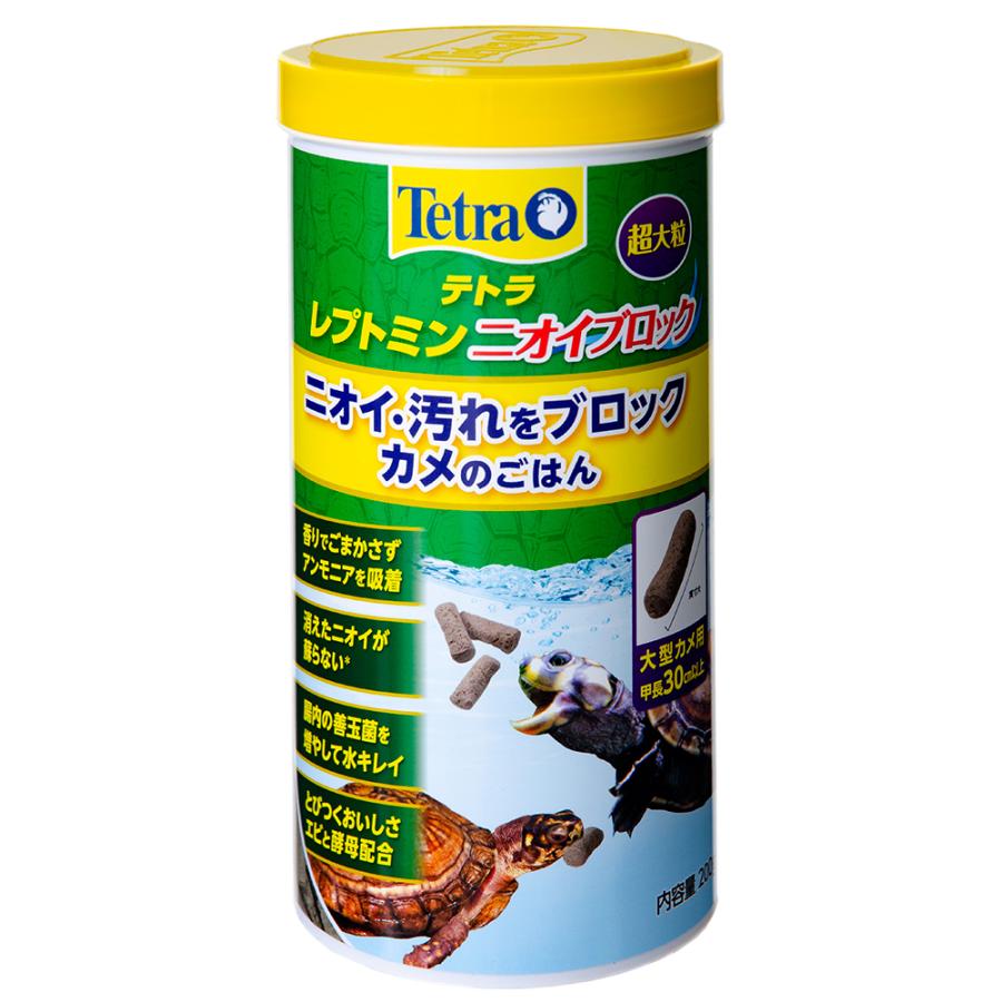 テトラ レプトミン ニオイブロック超大粒 ２００ｇ 水棲カメ用 エサ フード スティック状 Sonicacts
