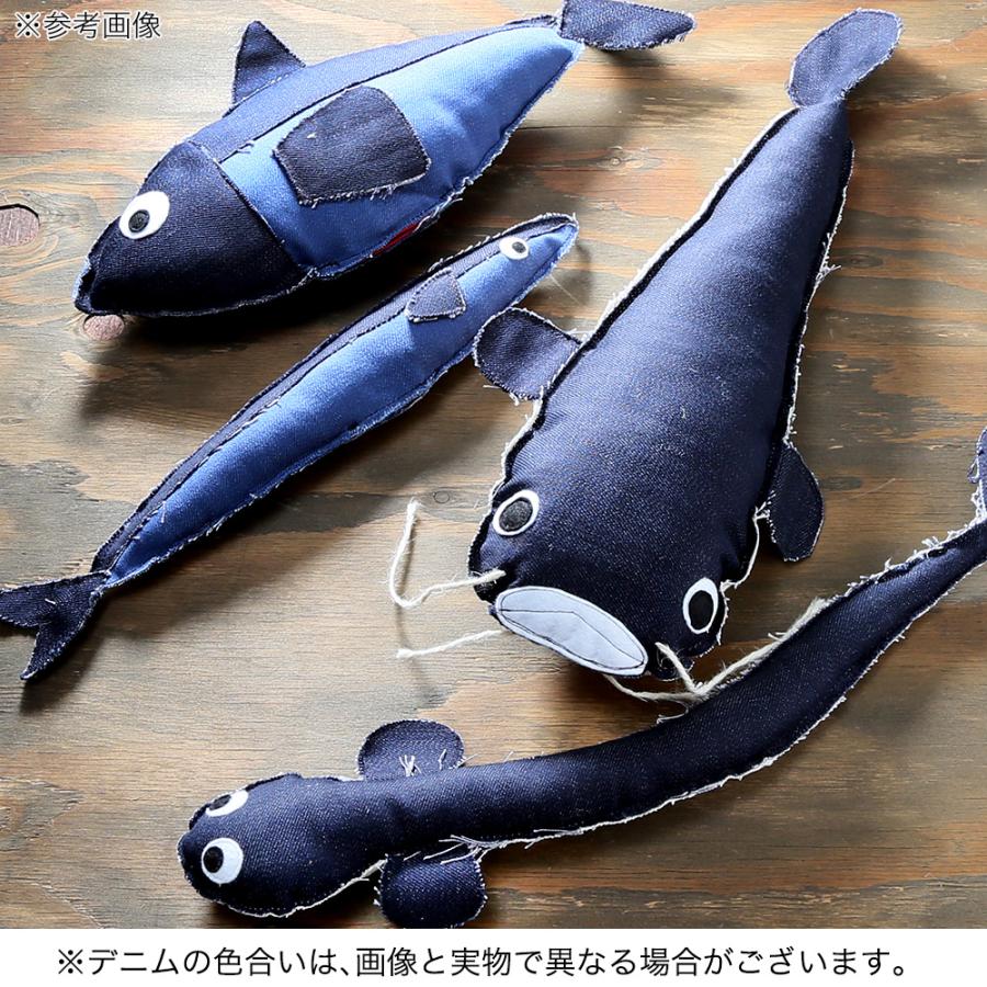 Leaf Corp ワンちゃんネコちゃんの遊べるデニムフィッシュ さんま お腹