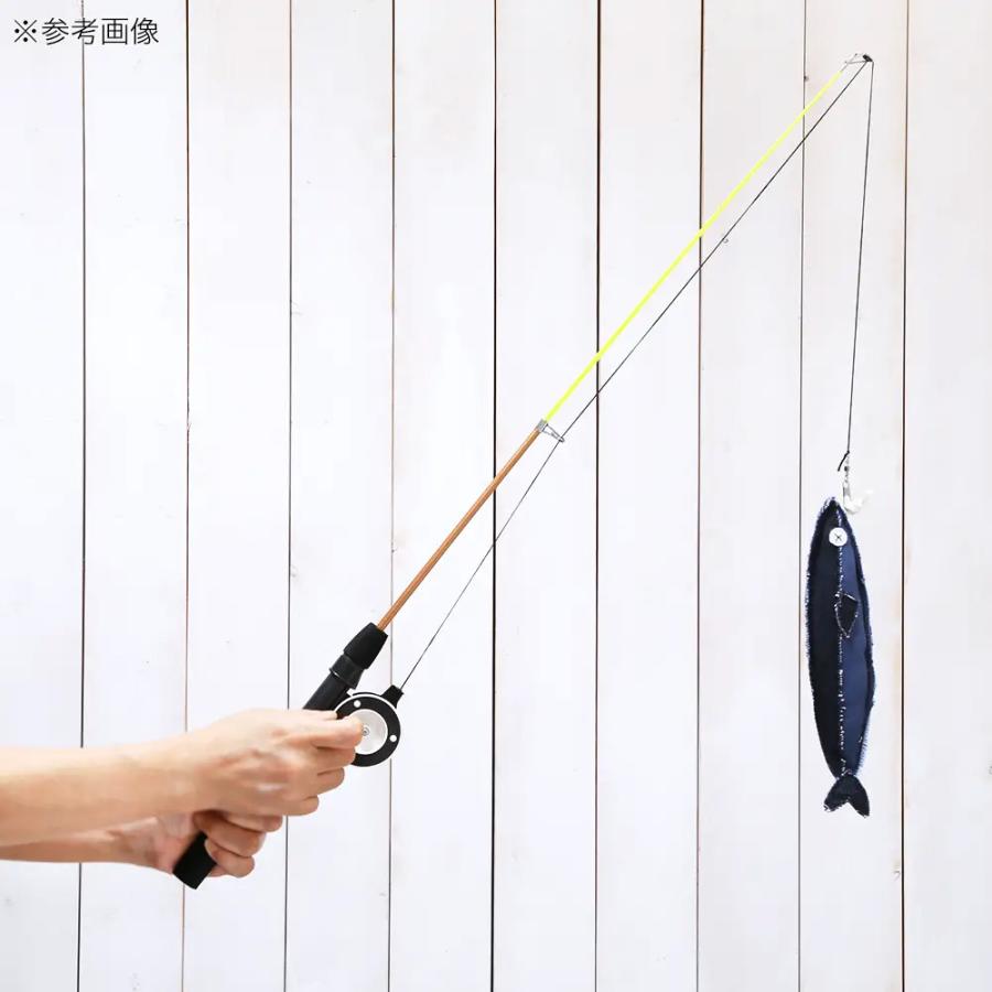 【安心匿名配送】一点物！！ハンドメイドのゴミじゃらし Leaf Corp 猫じゃらし ねこ釣り竿〜デニムフィッシュ〜 いわし