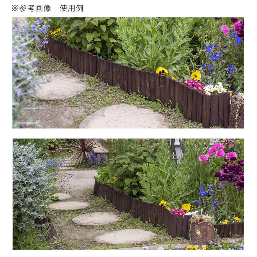 ガーデンエッジ　ブラウン　２０×１００ｃｍ　花壇　寄せ植え　柵｜chanet｜02