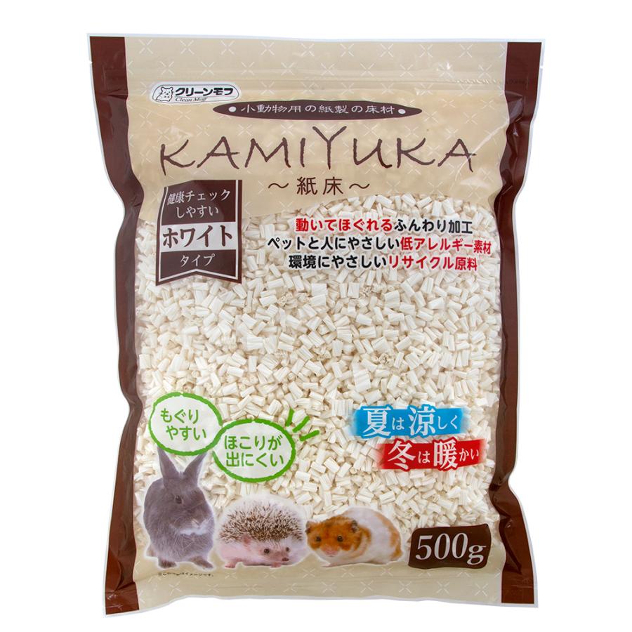 シーズイシハラ　クリーンモフ　小動物用床材　ＫＡＭＩＹＵＫＡ　〜紙床〜（ホワイト）　５００ｇ×６袋｜chanet｜06