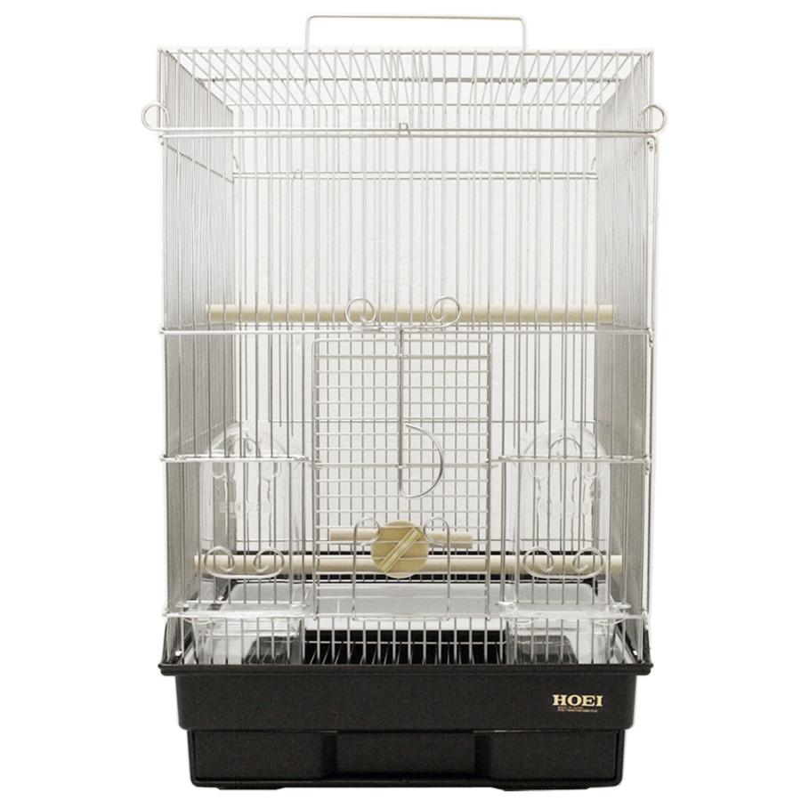 鳥かご　ＨＯＥＩ　３５手のりステンレス　ブラック　（３７×４１．５×５４．５ｃｍ）　セキセイ　小型インコ　中型インコ