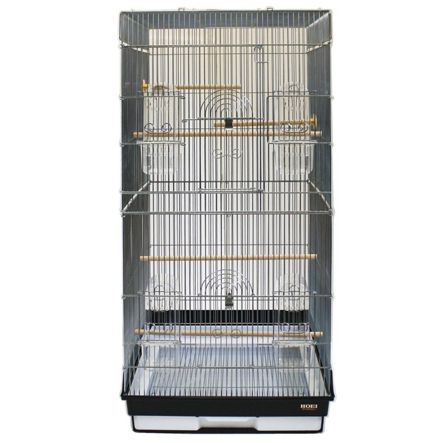 2段式インコケージ 黒 繁殖ケージ HOEI465 繁殖扉 インコ ケージ