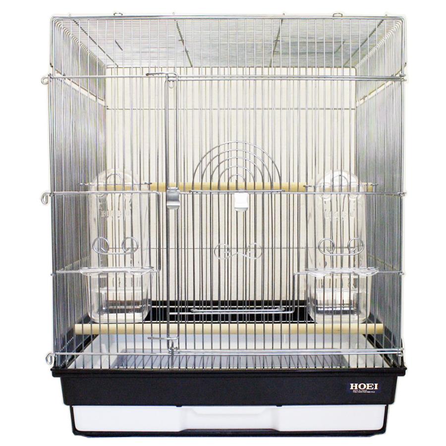 ① HOEI ホーエイ 465インコ 鳥かご 中型 HOEI 鳥かご HOEI 465インコ ブラック （46．5×46．5