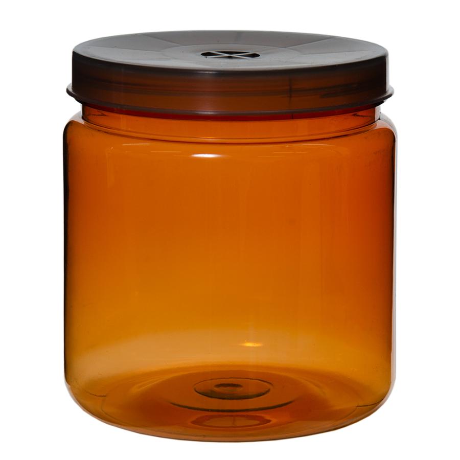 昆虫飼育用 遮光ボトル 34個セット 遮光クリアボトル 1400ml（直径12．0×13．5cm）穴あき