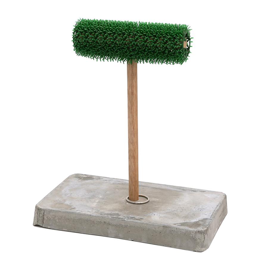 猛禽類用パーチ止まり木L字人工芝付き