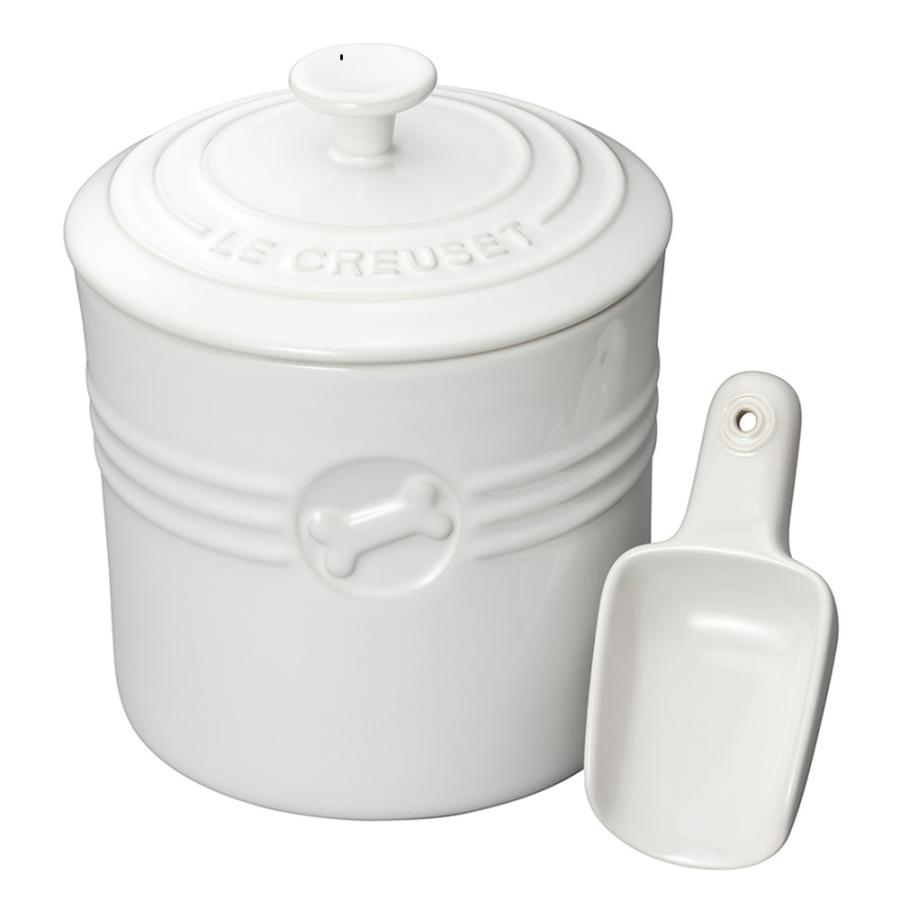 ル・クルーゼ　ペットフード　コンテナー　スクープ付き　白 の商品画像