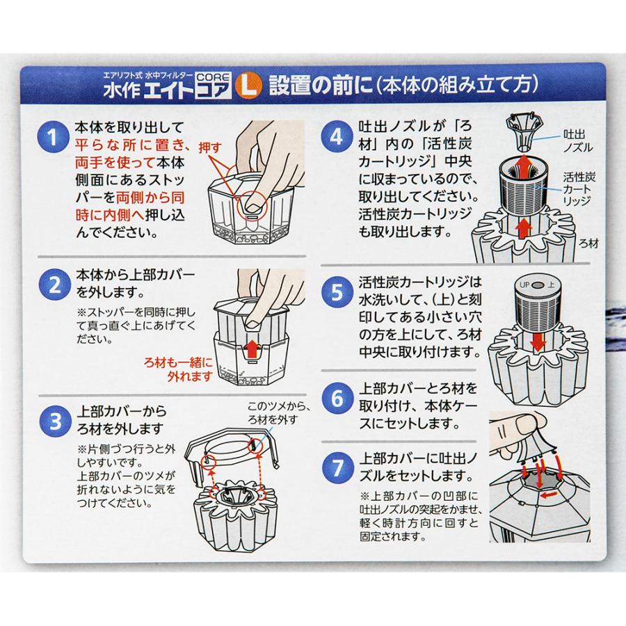 水作 エイトコア L 本体 投げ込み式フィルター ブクブク 45