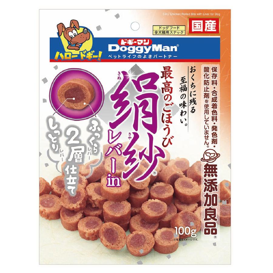 ドギーマン　無添加良品　絹紗レバーｉｎ　１００ｇ　犬　おやつ　無添加｜chanet