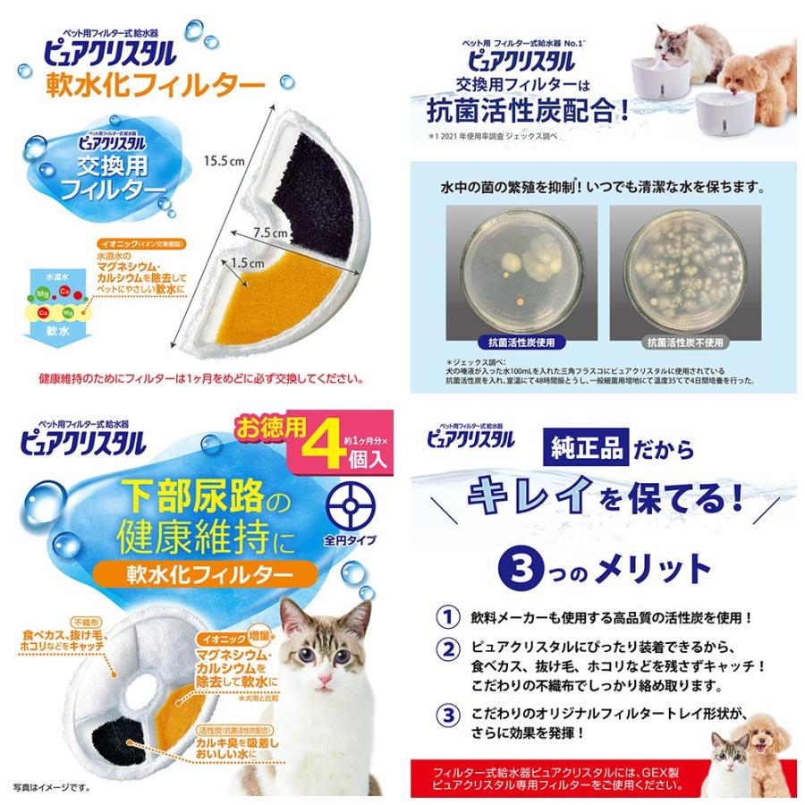 ピュアクリスタル GEX ピュアクリスタル 軟水化フィルター 全円 猫