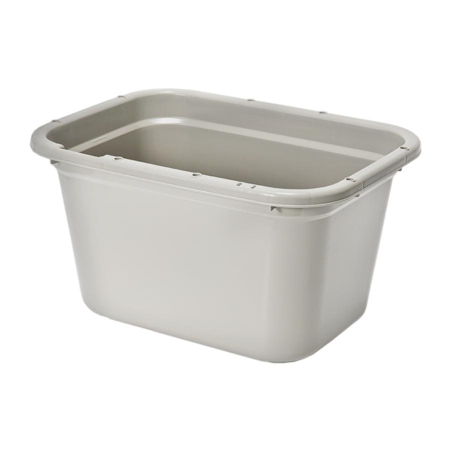 チャーム（charm） 簡易梱包 角型タライ 60型 グレー 水抜栓付（約