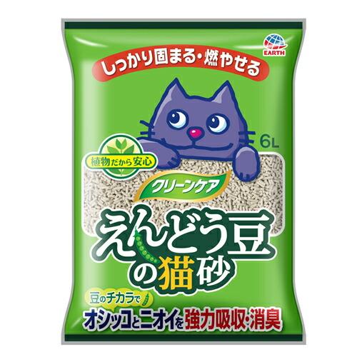 猫砂　クリーンケア　えんどう豆の猫砂　６Ｌ　お一人様５点限り | アース・ペット