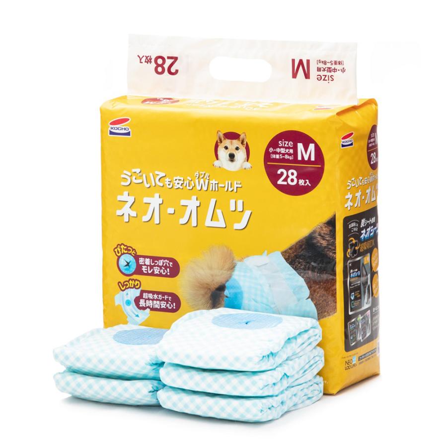 ラスト！特典付き8袋セット　ネオオムツ Mサイズ 28枚入り　犬用マナーおむつ コーチョー 犬 猫 おむつ ネオ・オムツ M 28枚 小・中型犬用 オムツ