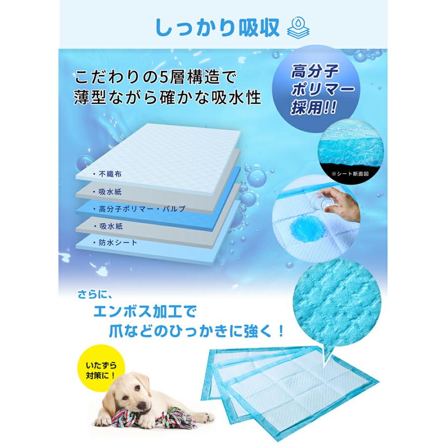 テープ付きがうれしいペットシーツ　１回使い捨てタイプ　レギュラー　２００枚｜chanet｜02